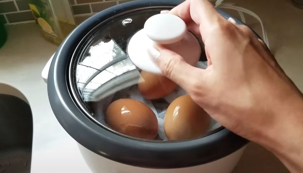 Cook Your Eggs in the Rice Cooker for an Easy Breakfast by Ethelyn