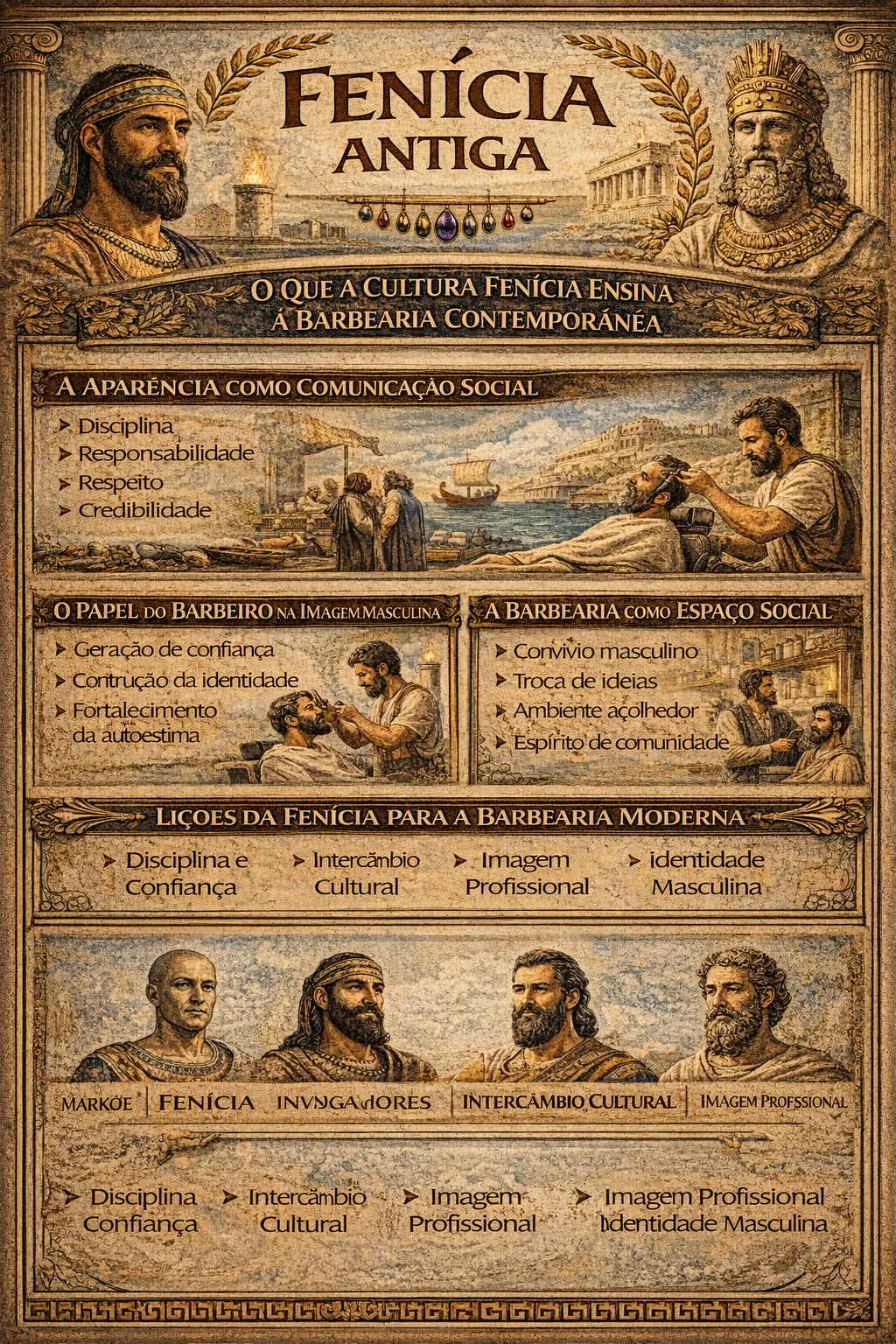 Aplicação Prática Moderna: O Que a Cultura Fenícia Ensina à Barbearia Contemporânea — Erick Leite Costa