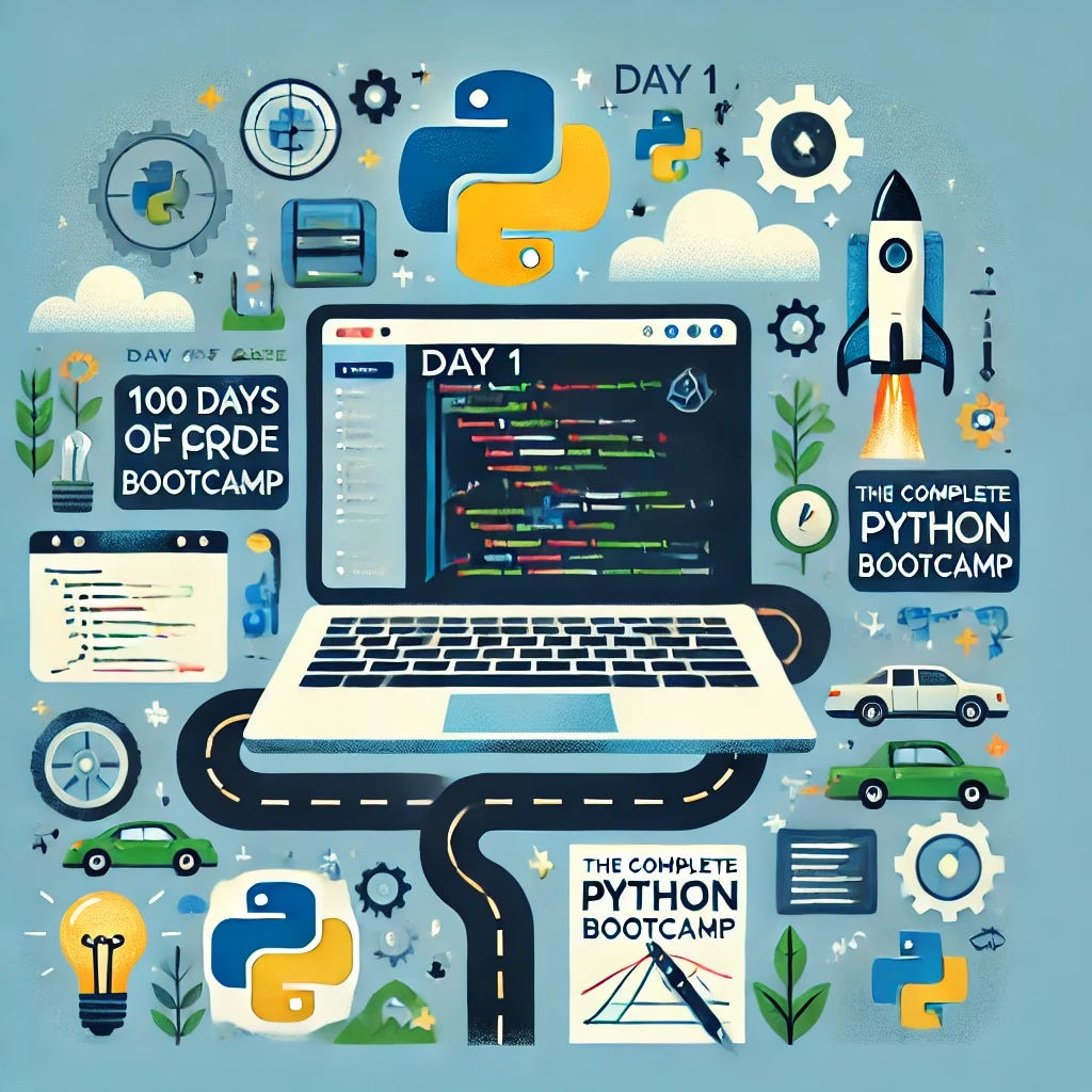 Day 1 of 100 Days of Code: The Complete Python Pro Bootcamp | by Mirza ...