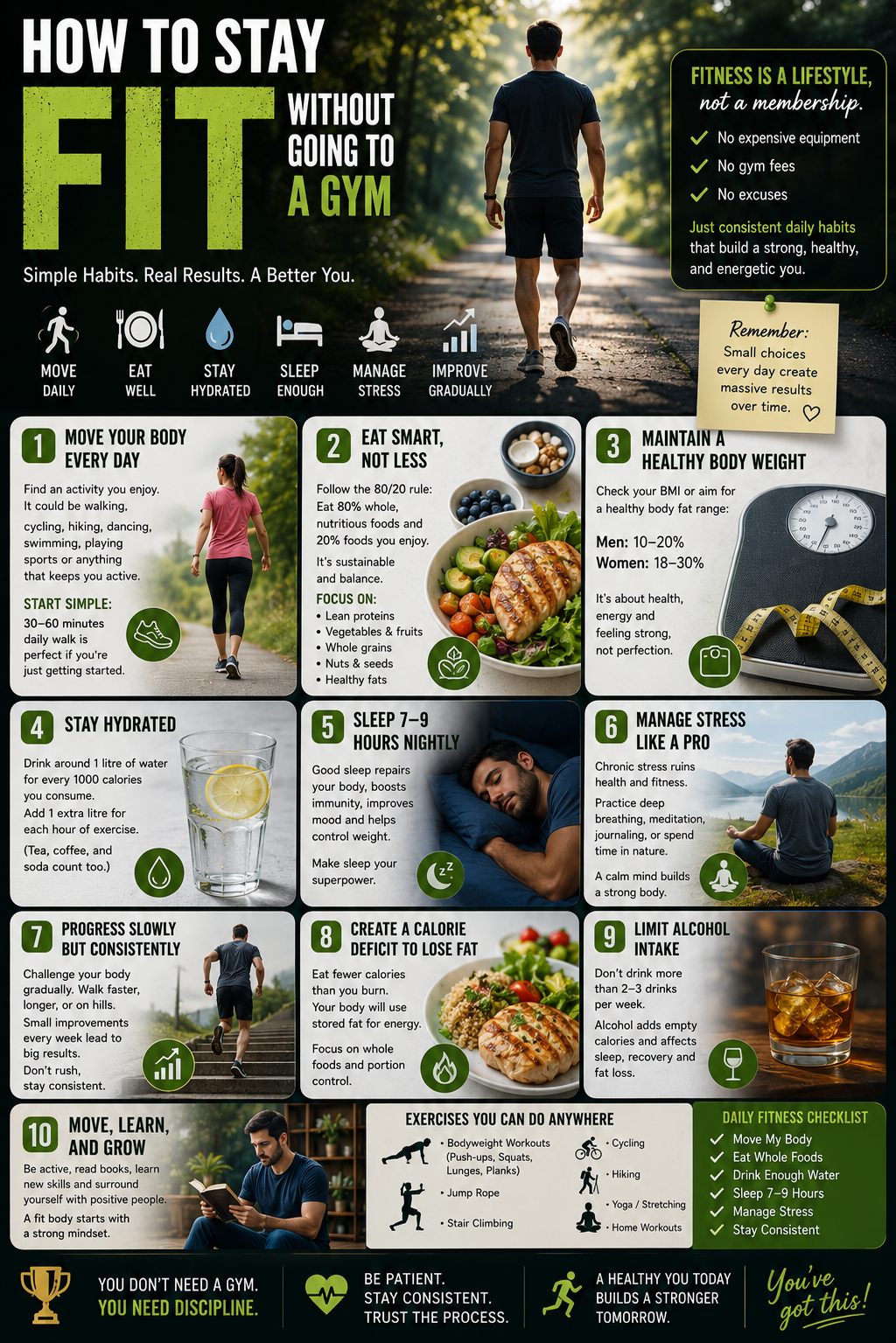 How to Stay Fit Without Going to a Gym