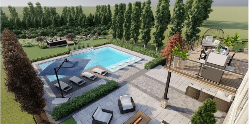 Professional 3D Landscape Design and Pool Landscape Design Visualization Services
