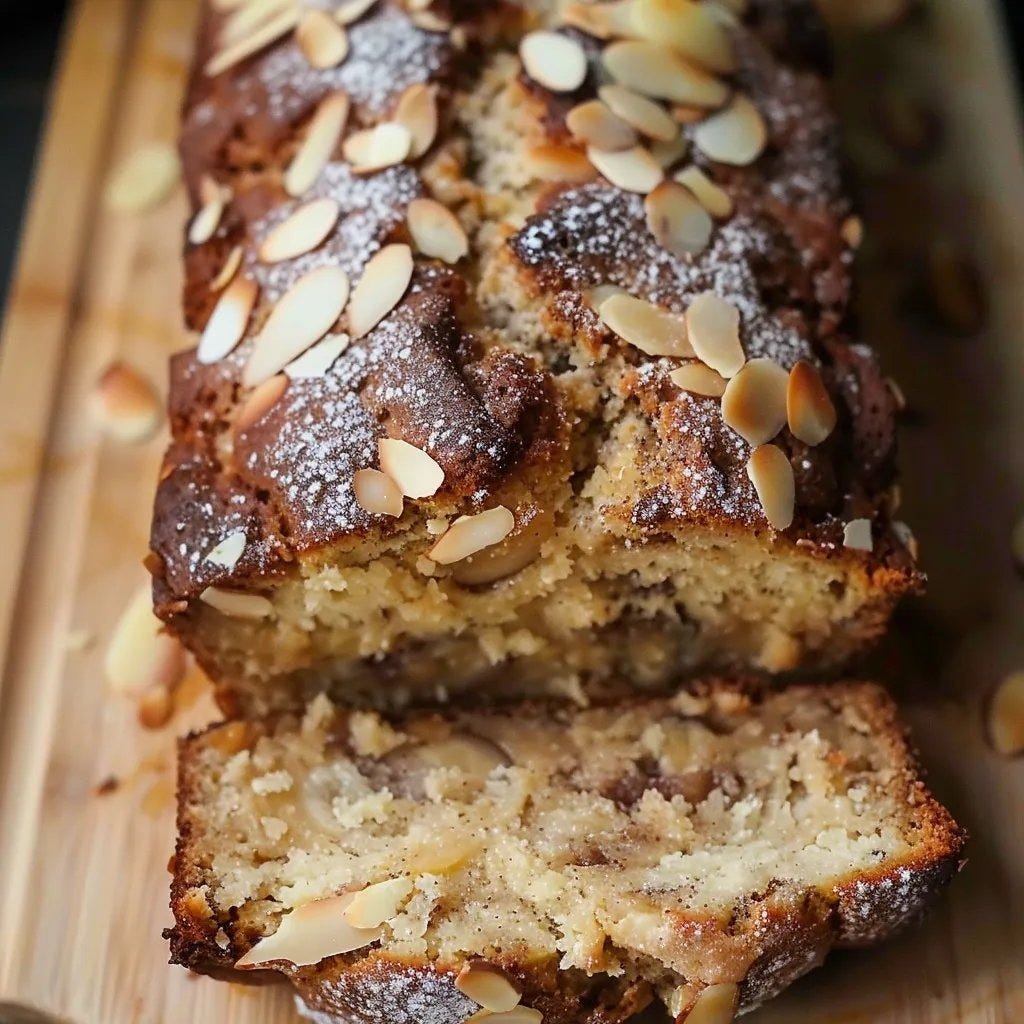 Fermez les yeux… et imaginez Pain à la Banane Façon Croissant aux Amandes