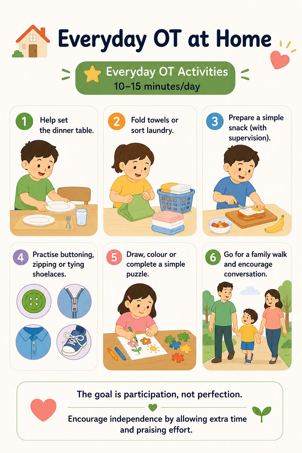 Everyday OT at Home: 6 Simple Activities That Build Independence Through Daily Life