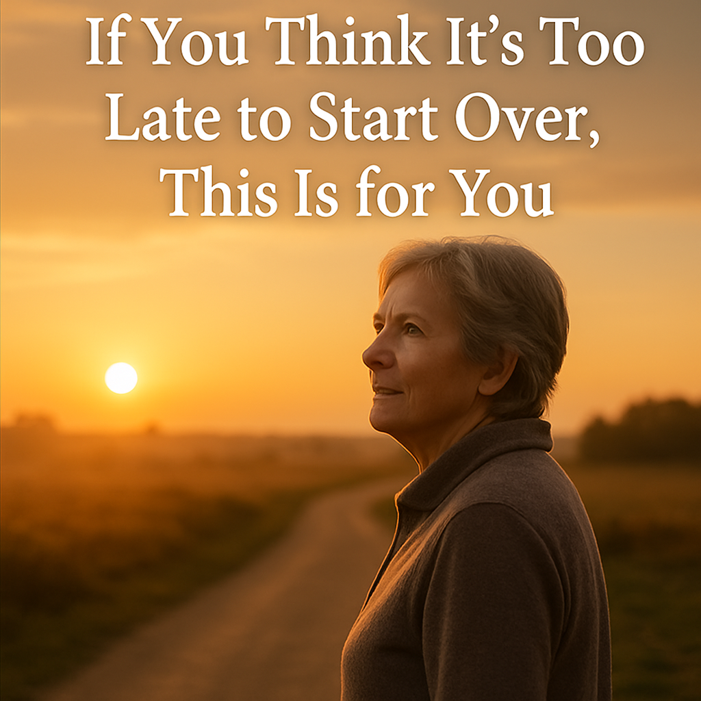 If You Think It’s Too Late to Start Over, This Is for You by John