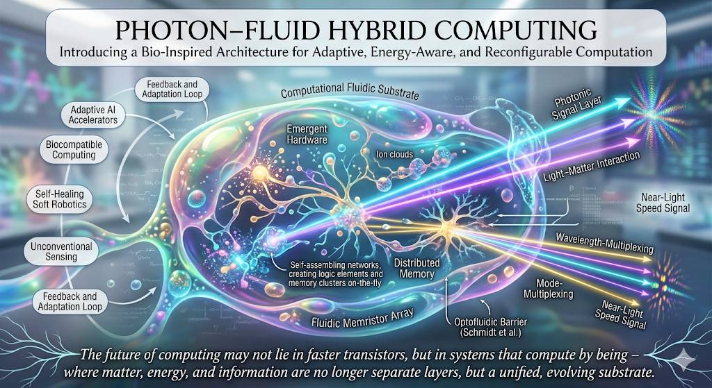 Introducing Photon–Fluid Hybrid Computing