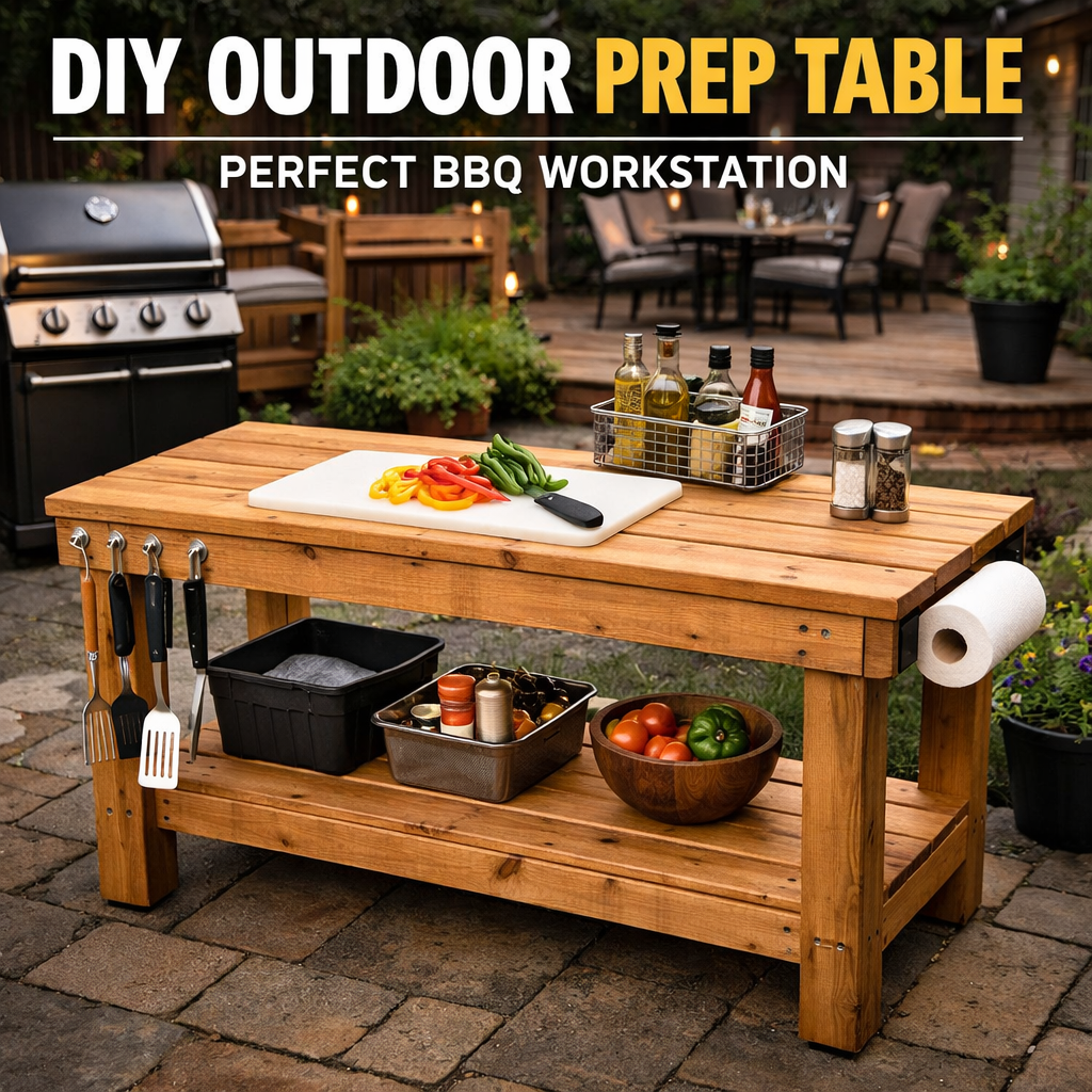 DIY Outdoor Prep Table (Simple Backyard Workstation for Your BBQ Setup)