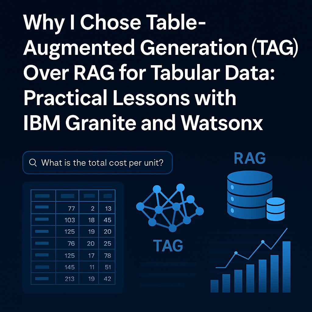💡 Why I Chose Table-Augmented Generation (TAG) Over RAG for Tabular ...