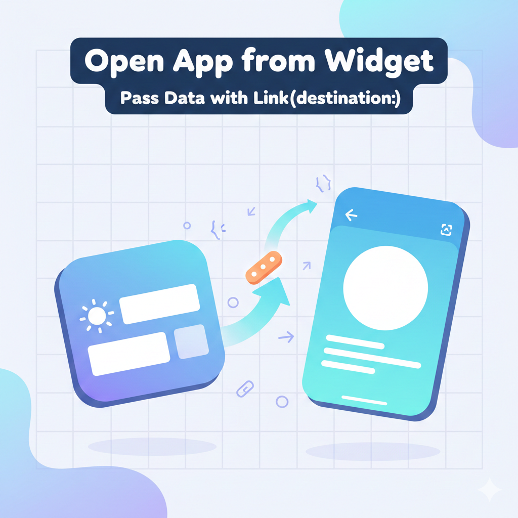 How to Open an App from a Widget and Pass Data Using Link(destination ...