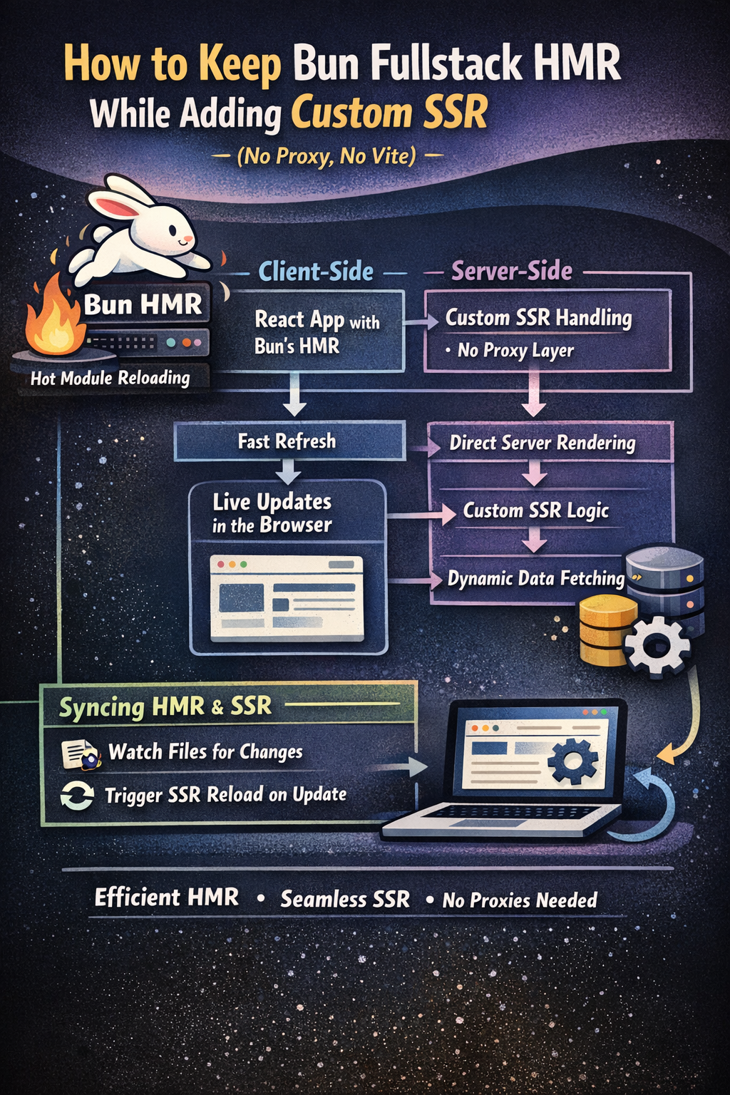 How to Keep Bun Fullstack HMR While Adding Custom SSR (No Proxy, No Vite)