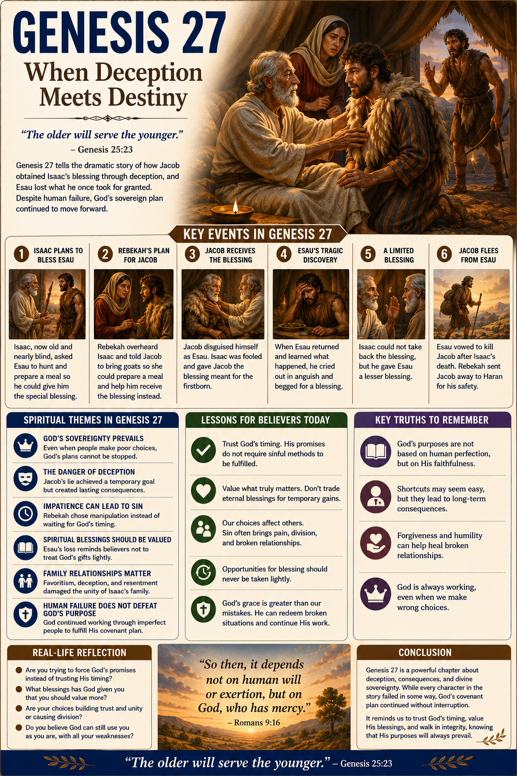 Genesis 27 — When Deception Meets Destiny: Jacob Steals Esau’s Blessing