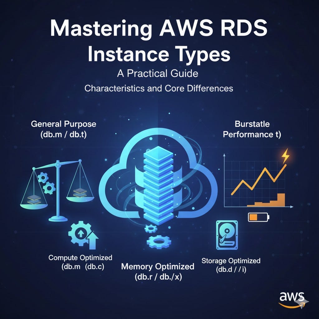 💡 Mastering AWS RDS Instance Types: A Practical Guide to Characteristics and Core Differences