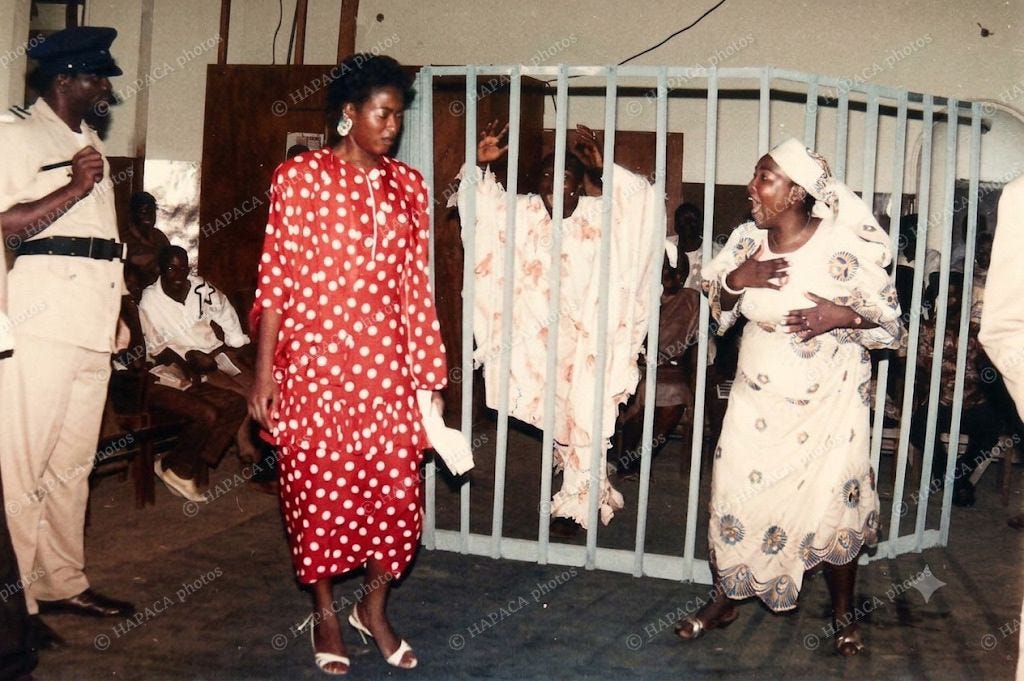 A cell scene in Chuck Mike’s A Toast For Soyinka. Photo by Hakeem Shitta. Restored by HSPACA. All Rights Reserved.