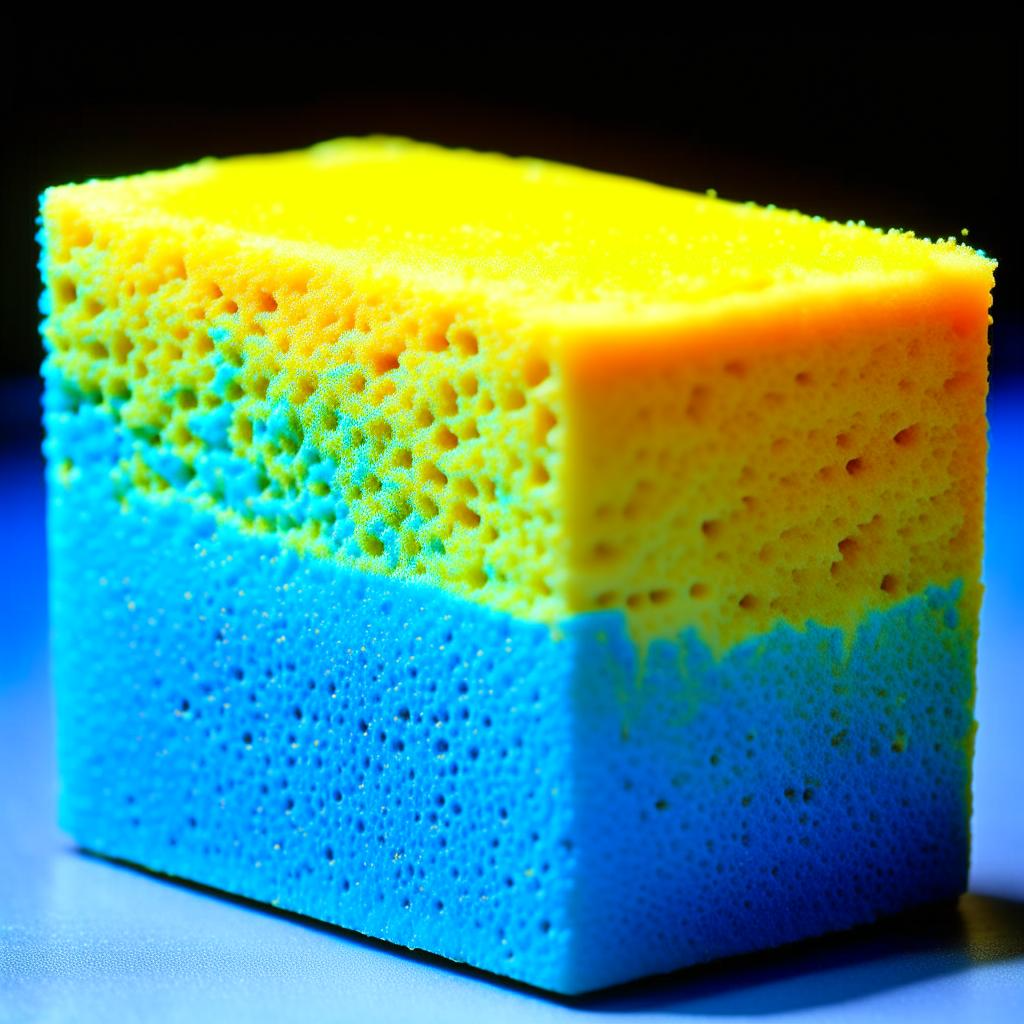 Abrasive sponge cellulose strong