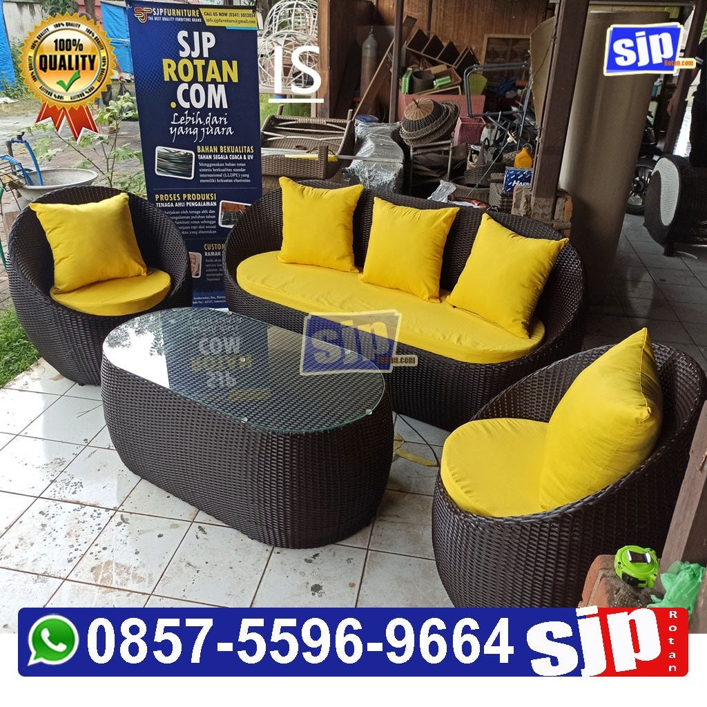jual sofa rotan outdoor di balikpapan, jual sofa rotan outdoor garden