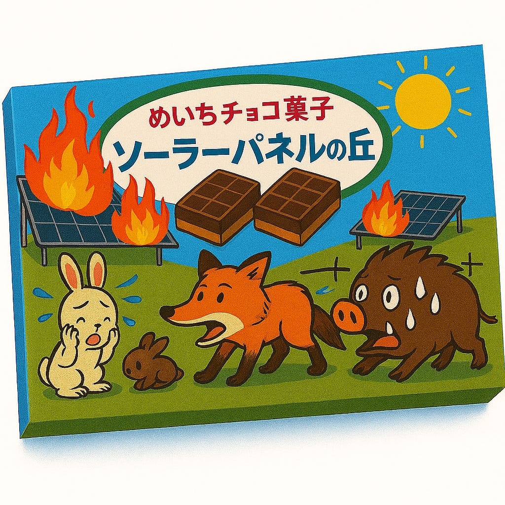 🇯🇵“The Hill of Solar Panels” — Satire Wrapped in Chocolate.