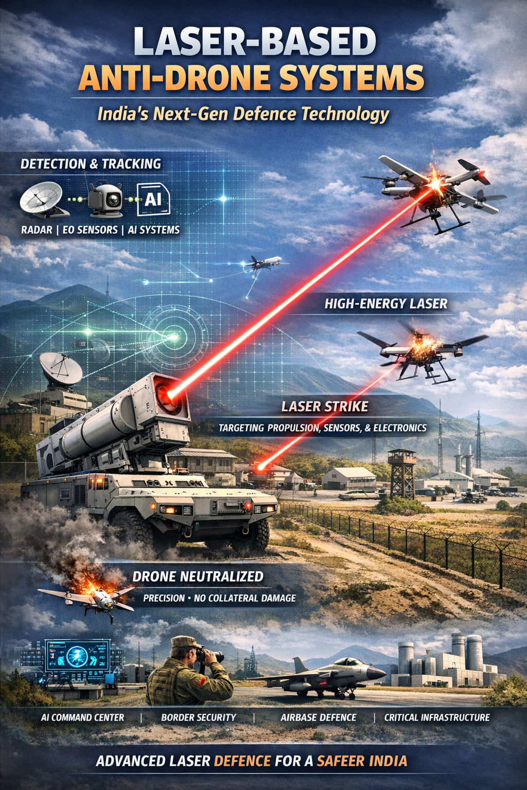 How Laser-Based Anti-Drone Systems Work: India’s Next-Gen Defence Technology
