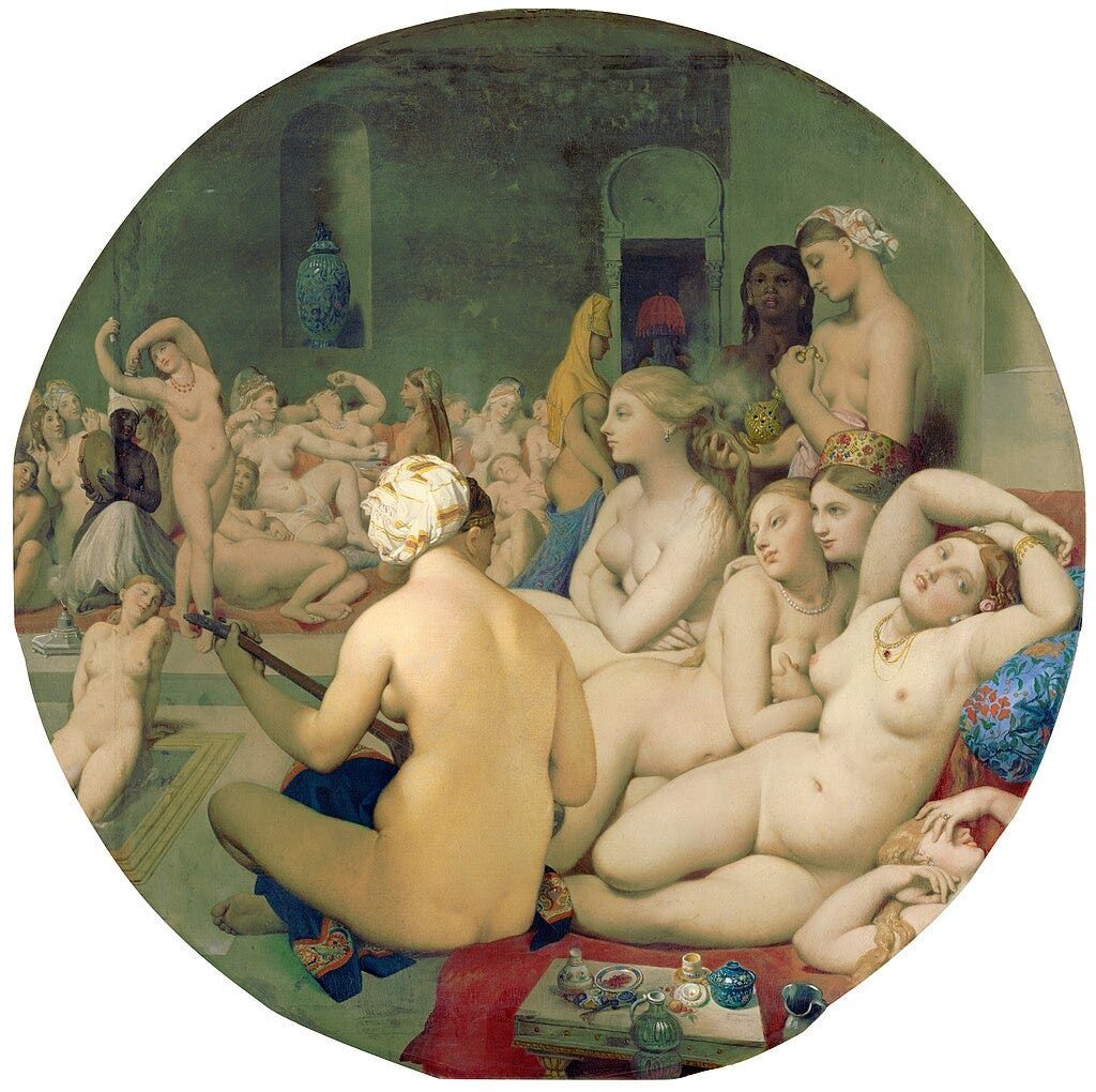 The Turkish Bath (1862)  Jean Auguste Dominique Ingres (1780–1867)  Louvre Museum