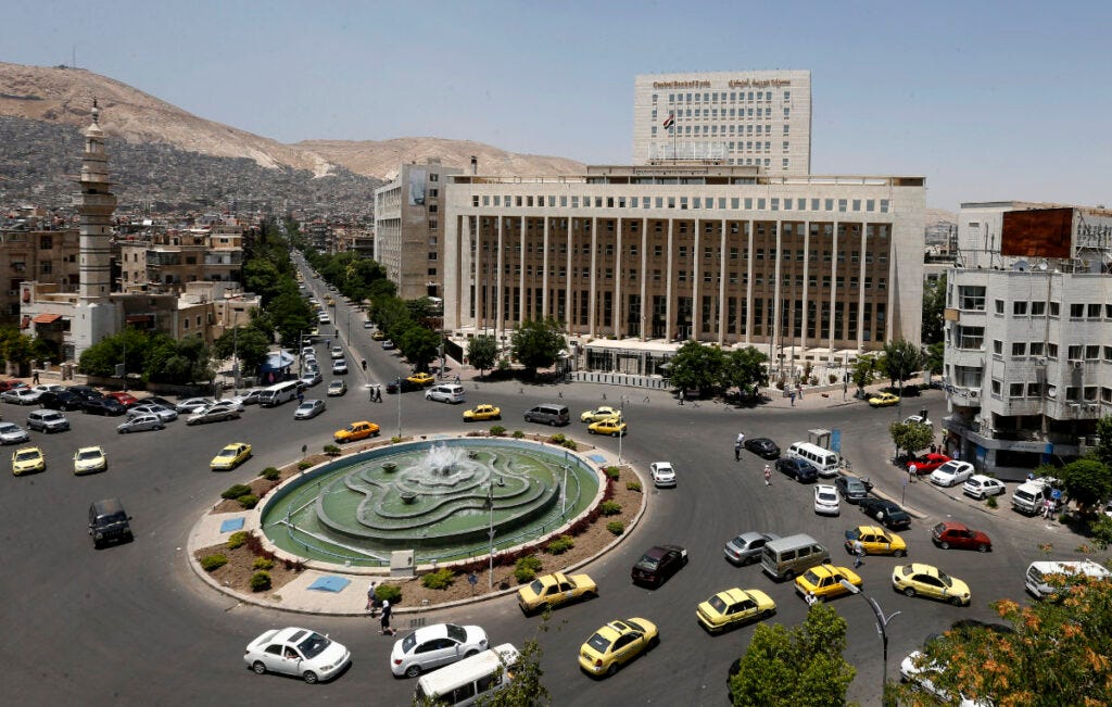 The Sabaa Bahrat square, Damascus.