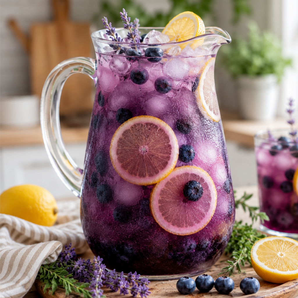 The Pretty Blueberry Lavender Lemonade I Make When I Want Something Calm and Refreshing