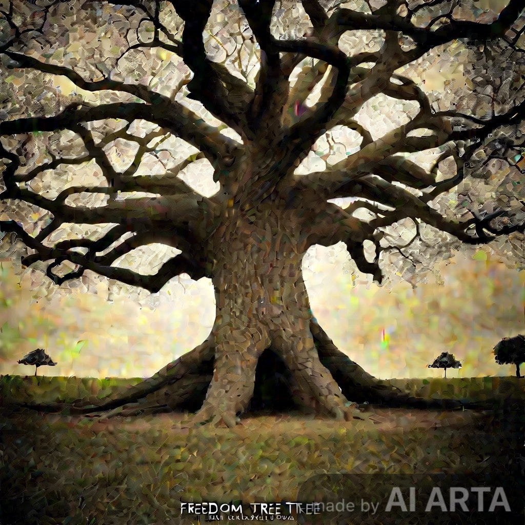 Freedom Tree. In a land called America, there grew a… by