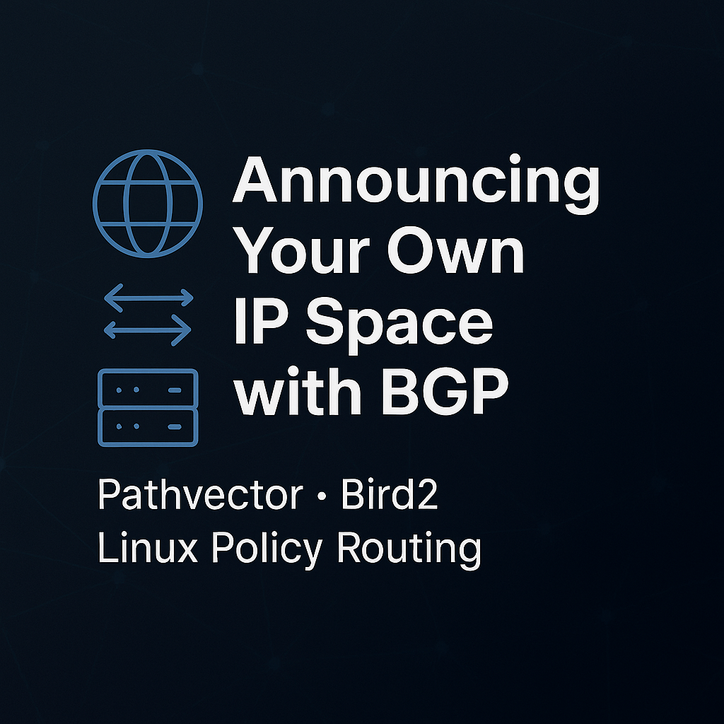 Setting Up Your Own BGP: Configure Pathvector and share the subnet with the LAN