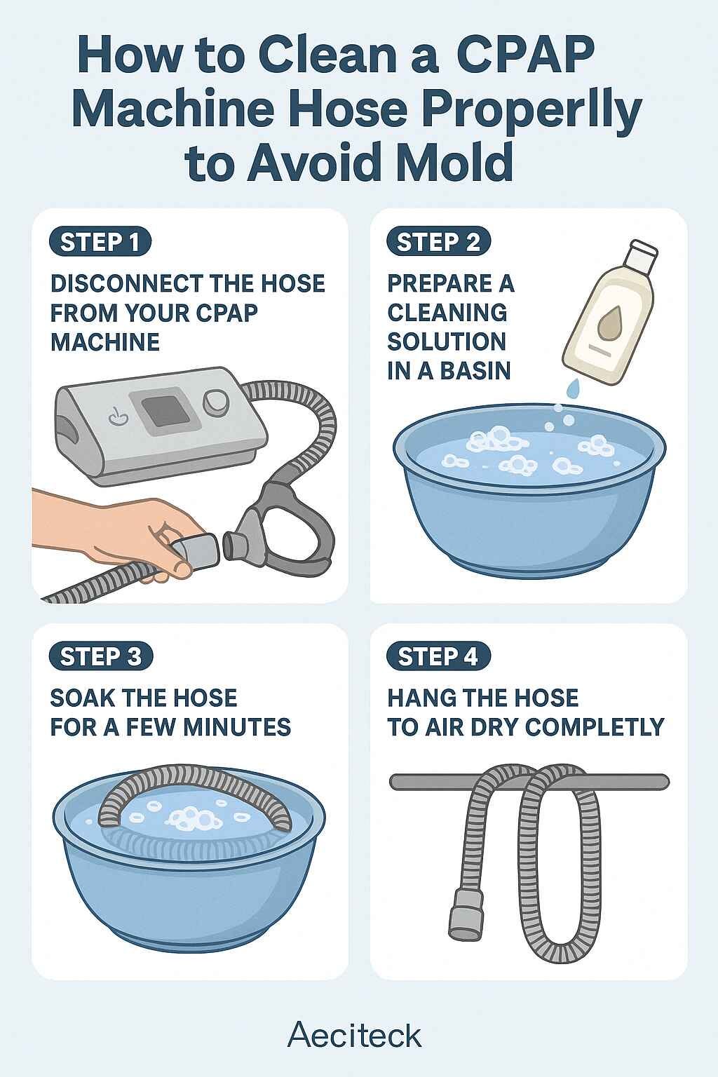 7 Ways to Clean a CPAP Machine Hose Properly to Avoid Mold