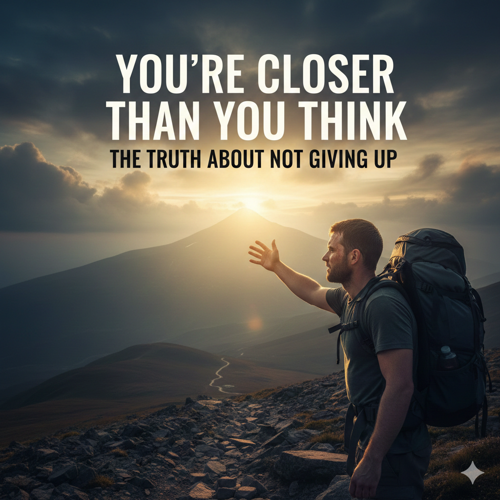 You’re Closer Than You Think The Truth About Not Giving Up by Rose