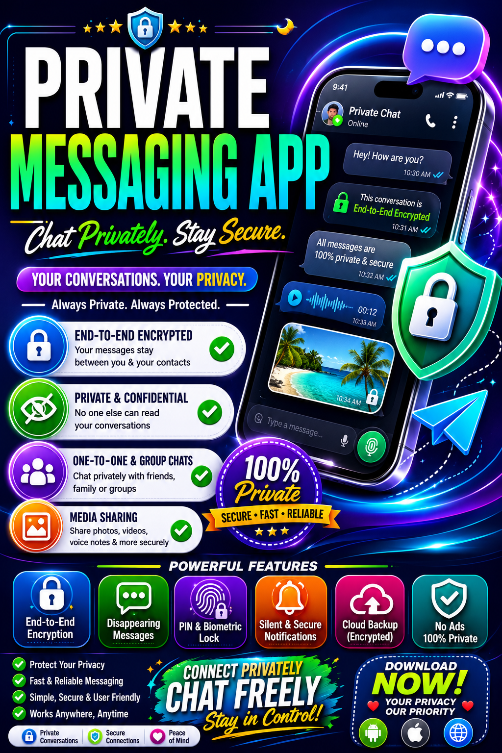 Private Messaging App — Secure & Encrypted Chat for Everyone