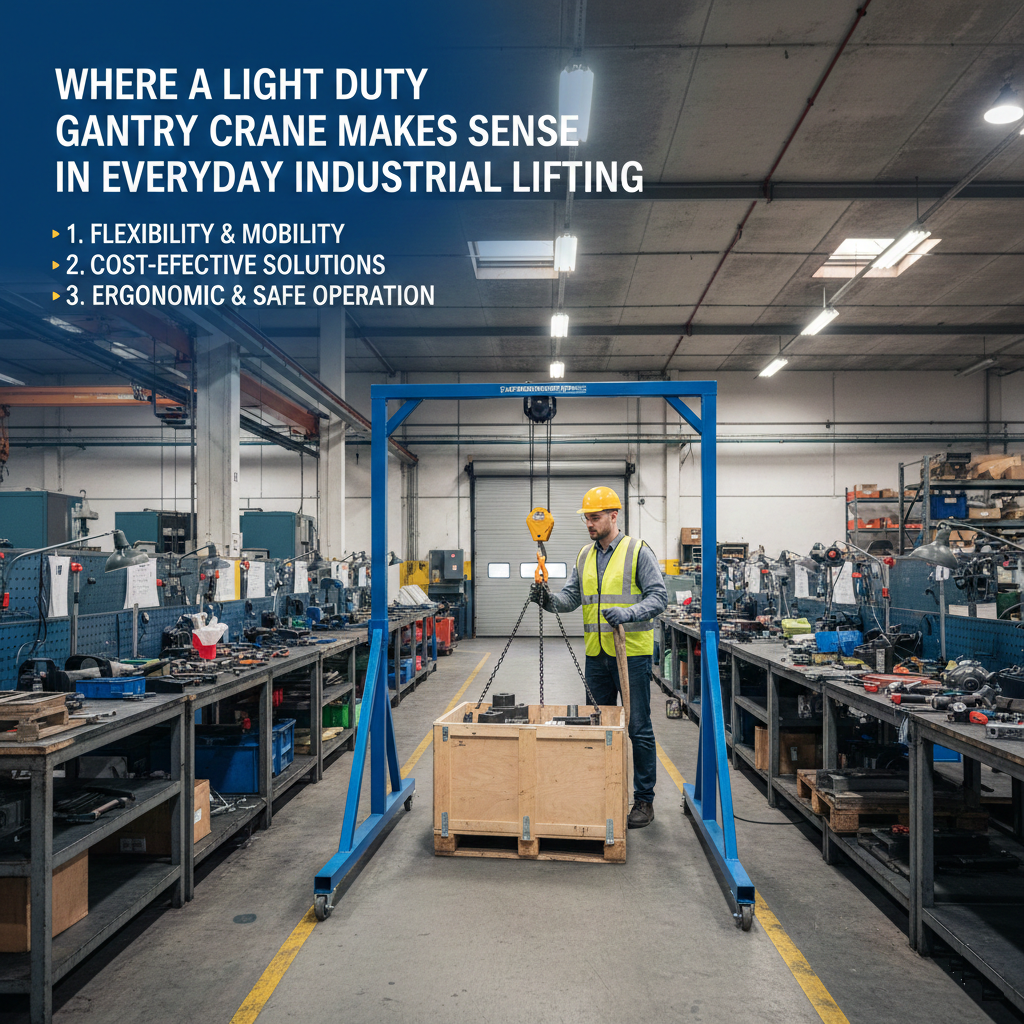 Where a Light Duty Gantry Crane Makes Sense in Everyday Industrial Lifting
