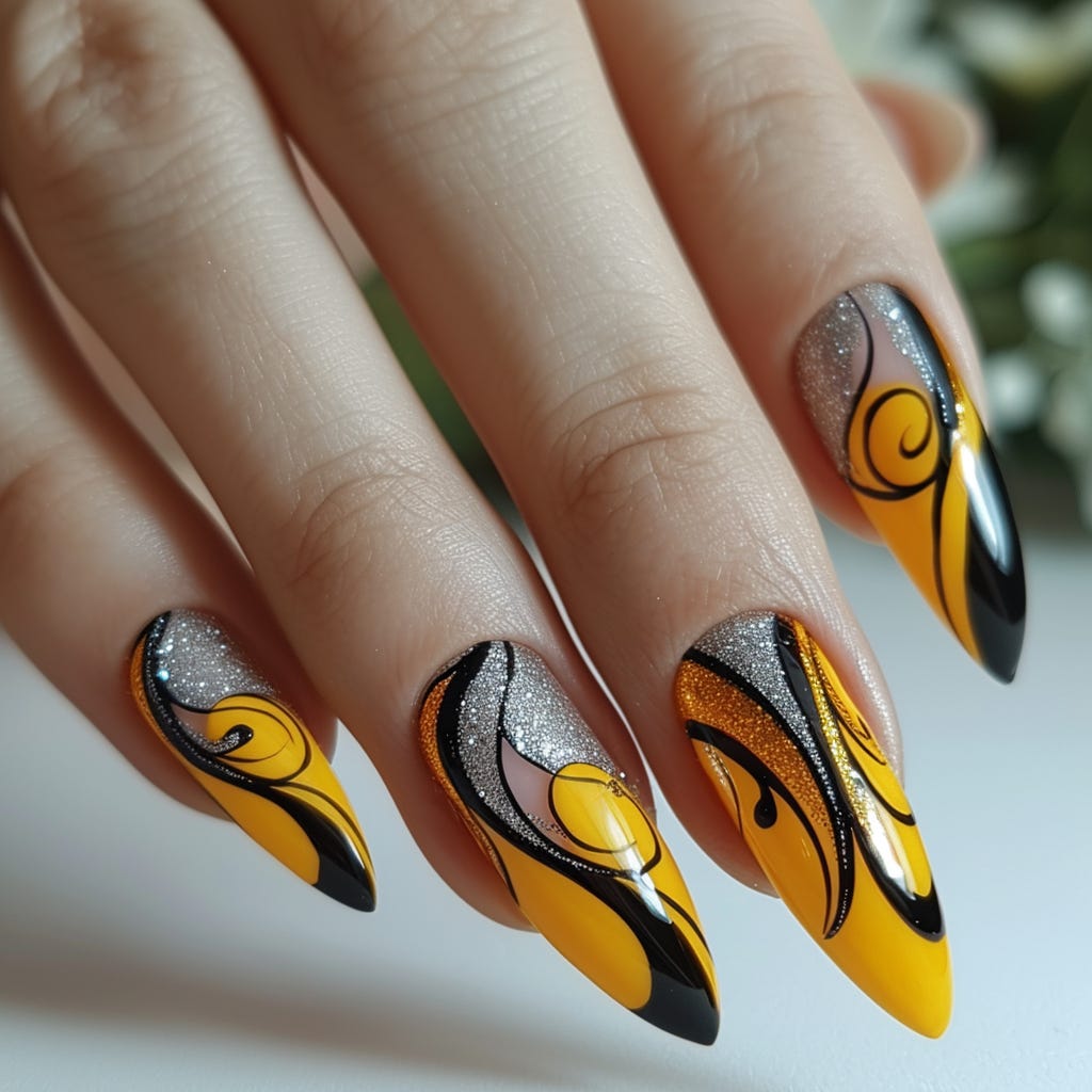 yellow nails