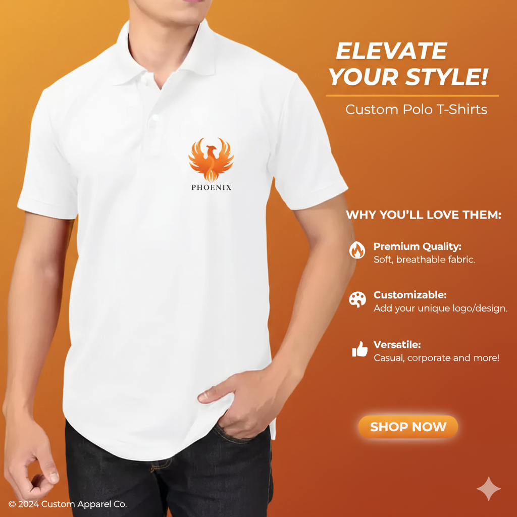 Custom Polo T-Shirts Printing — The Perfect Blend of Style and Branding