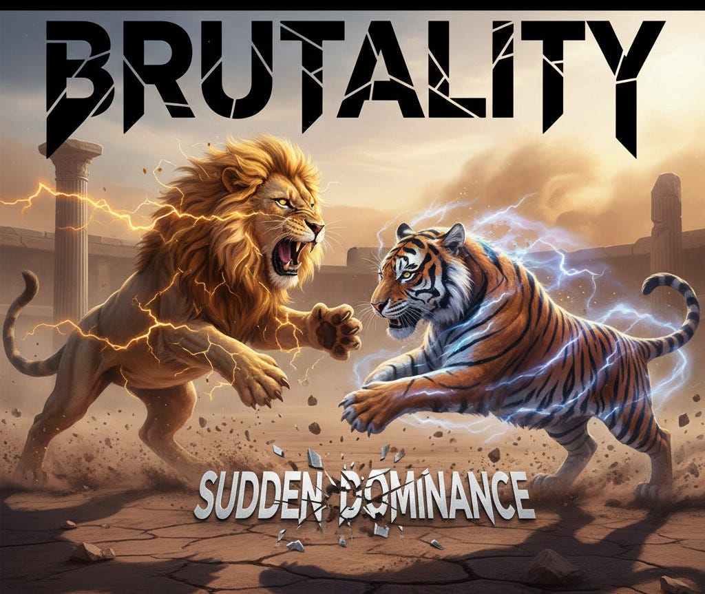 Brutality and Brutality. Sudden Dominance.