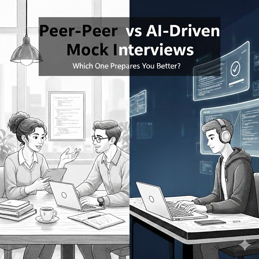 Peer-to-Peer vs AI-Driven Mock Interviews: Which One Prepares You Better?