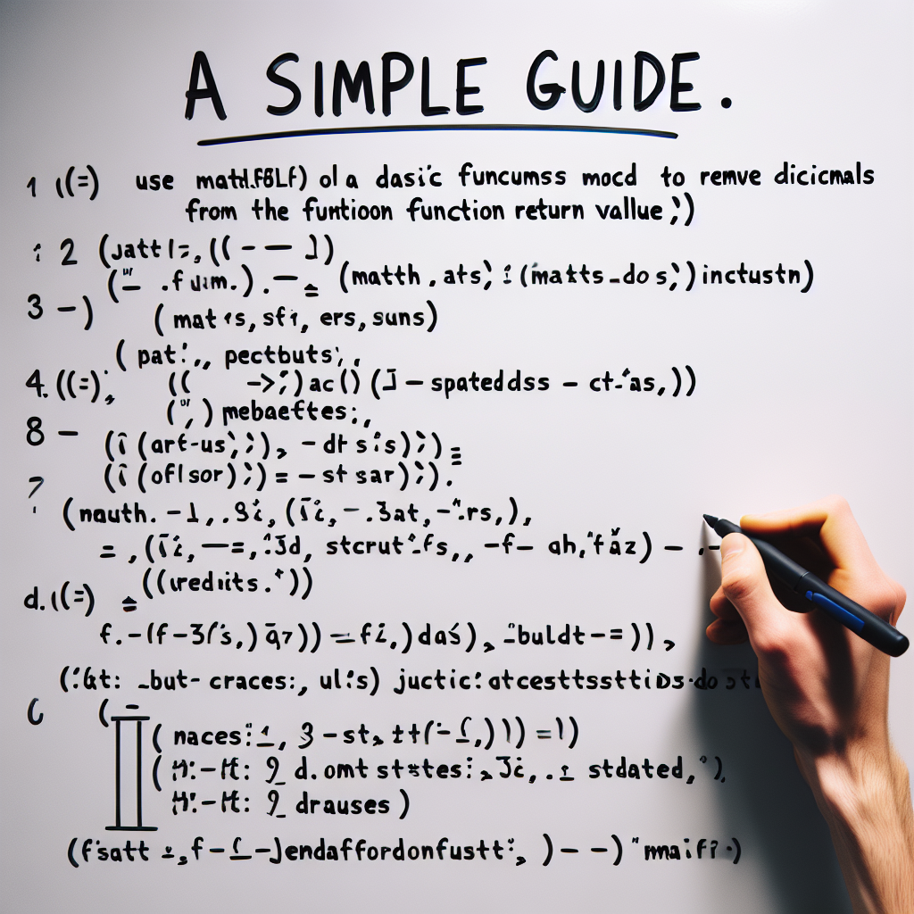Removing Decimals from JavaScript Function Return: A Simple Guide | by ...
