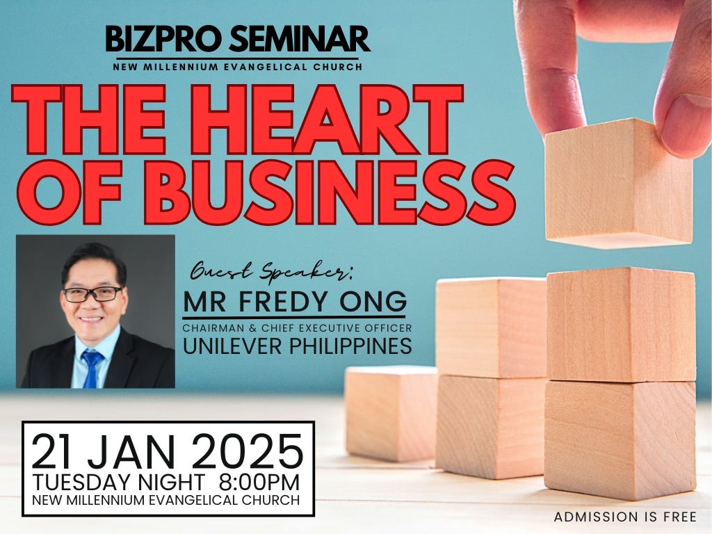 THE HEART OF BUSINESS with Mr Fredy Ong ( Unilever CEO ) BIZPRO SEMINAR