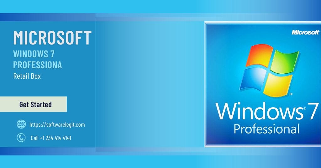 Unlocking the Potential: Microsoft Windows 7 Professional Retail Box | by  software legit | Medium