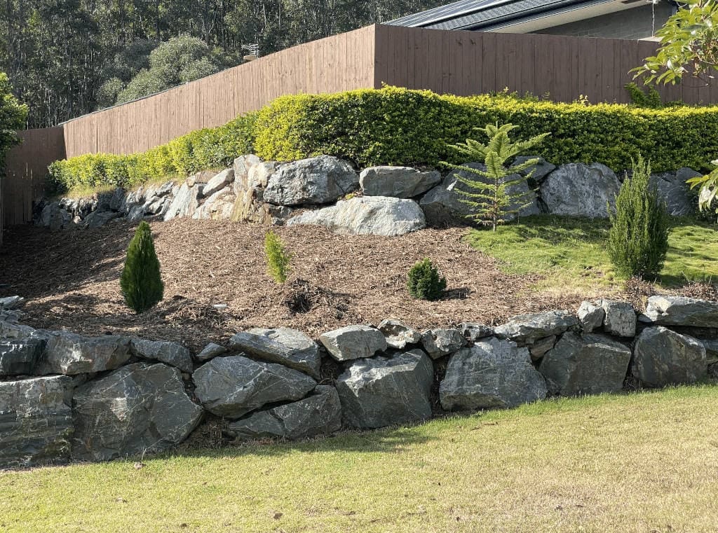 Boulder cheap retaining wall
