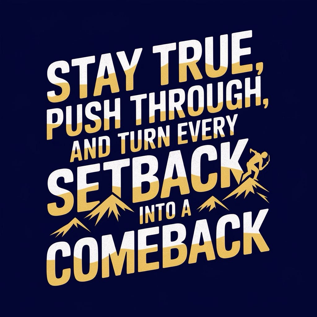 Stay True to Yourself: Turning Setbacks into Comebacks | by Ronnie ...