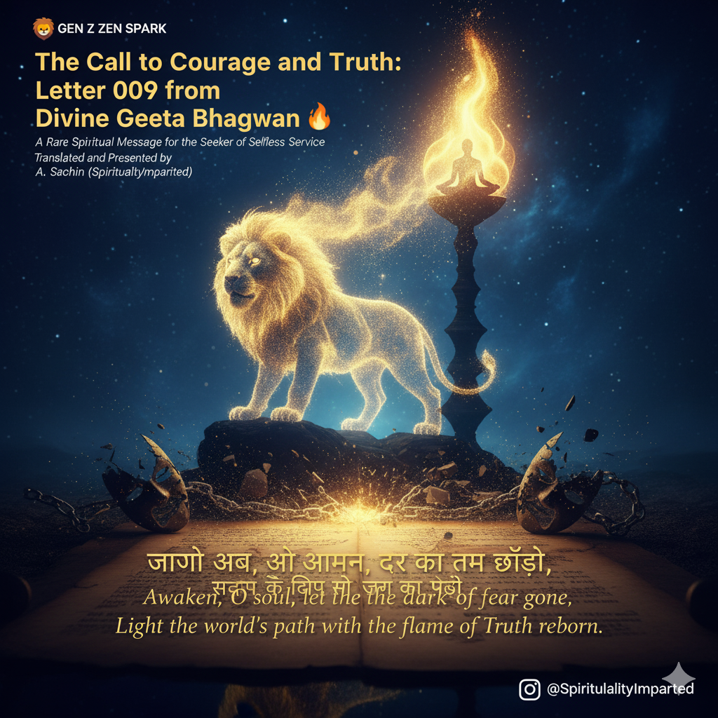 The Call to Courage and Truth: Letter 009 from Divine Geeta Bhagwan