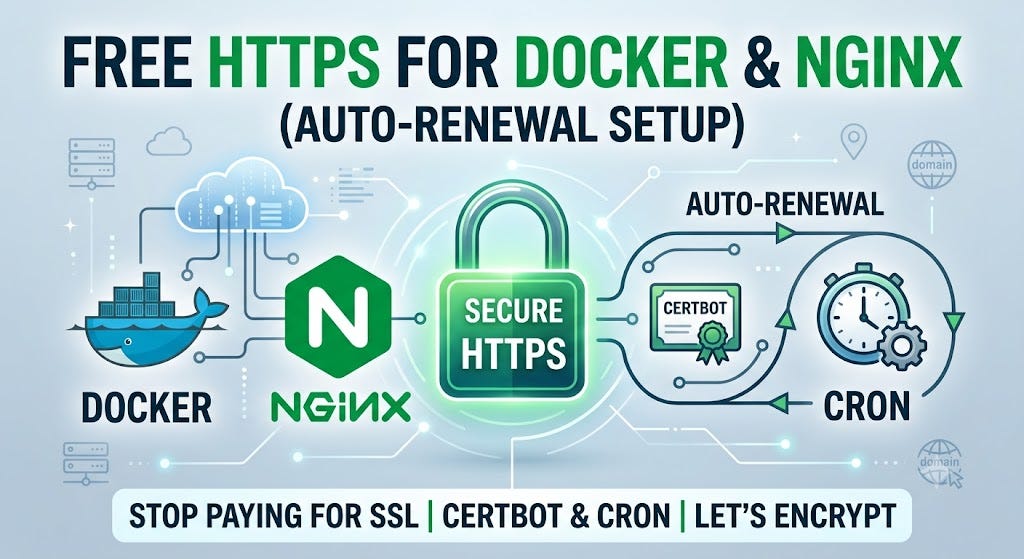 Stop Paying for SSL: FREE HTTPS with Docker, Nginx & Certbot (Auto-Renew)