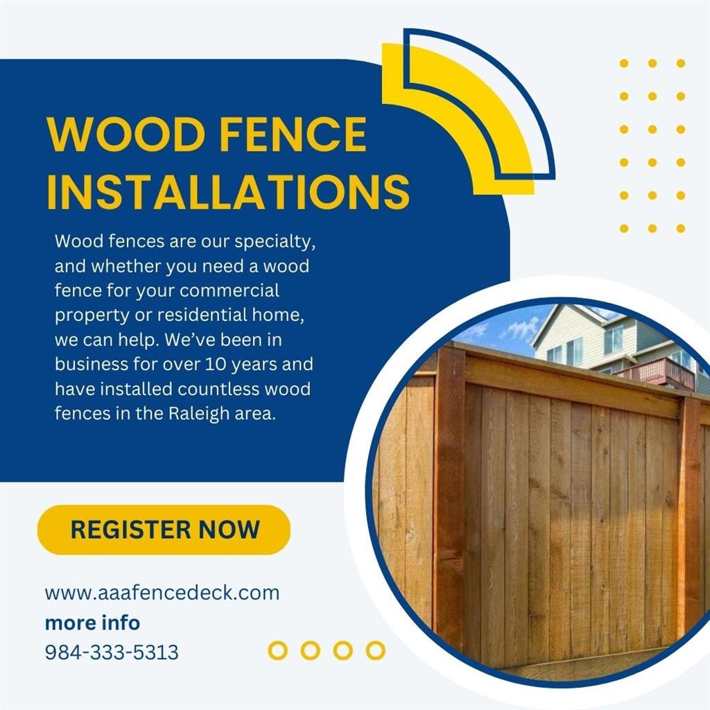 Wood Fence Company in Raleigh, NC AAA Fences Decks Medium