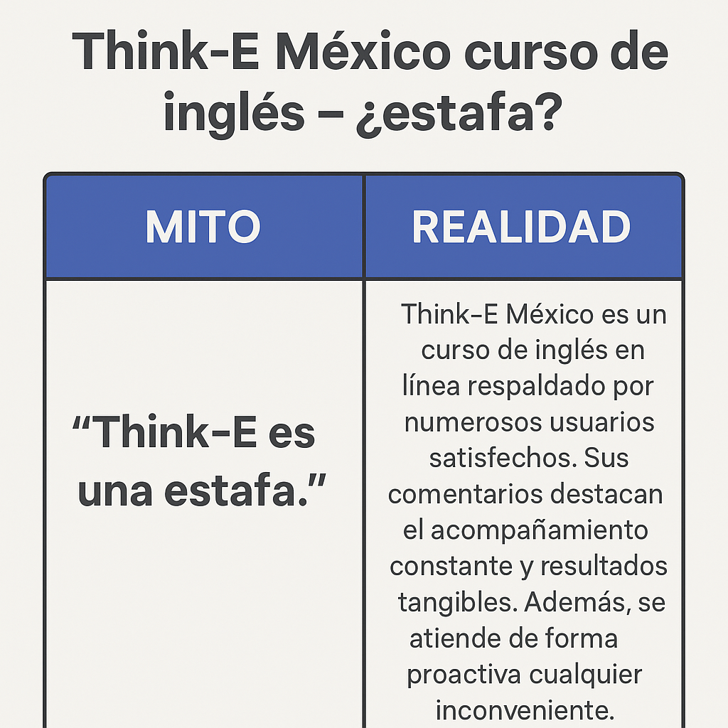Think-E México curso de inglés — ¿Estafa o una opción confiable para aprender inglés?