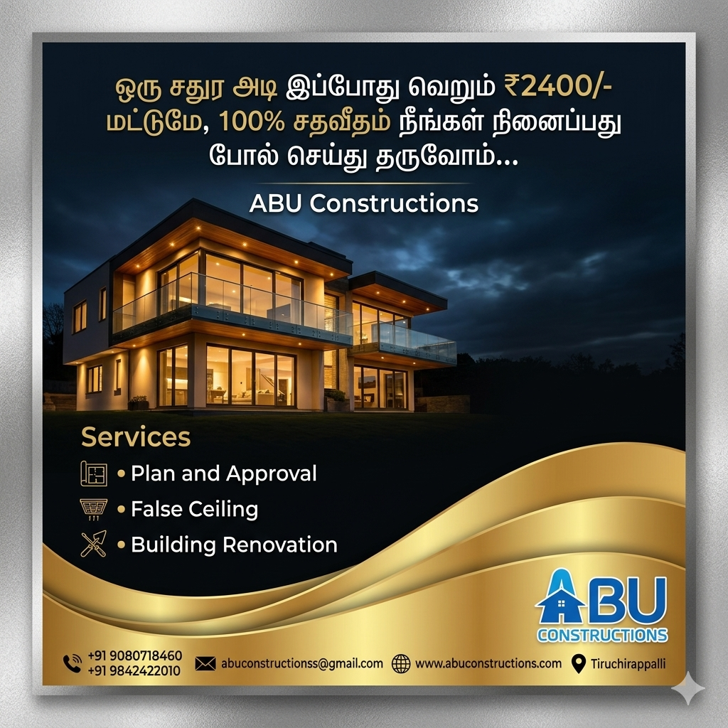 Building the Future: A Guide to Excellence with the Top Construction Companies in Trichy