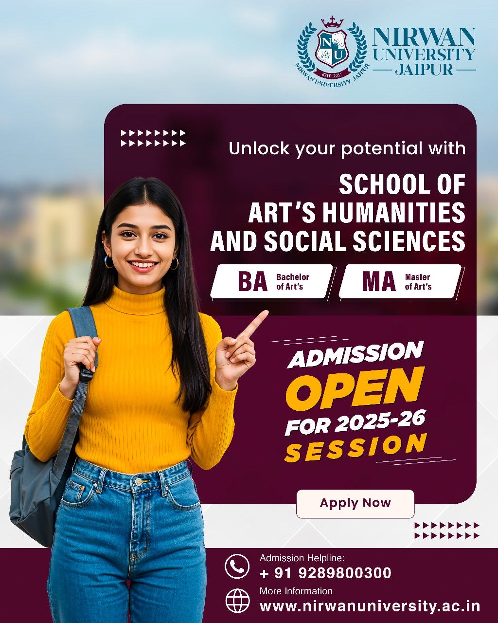 Master in Social Work in India — Admission at Nirwan University Jaipur