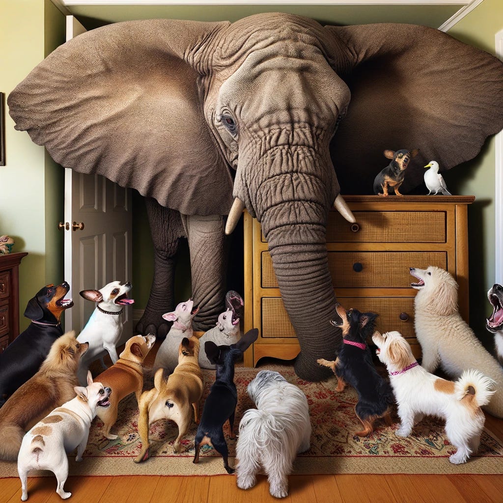 Searching for the Elephant. One must never ignore the barking of… by Michael John Scott