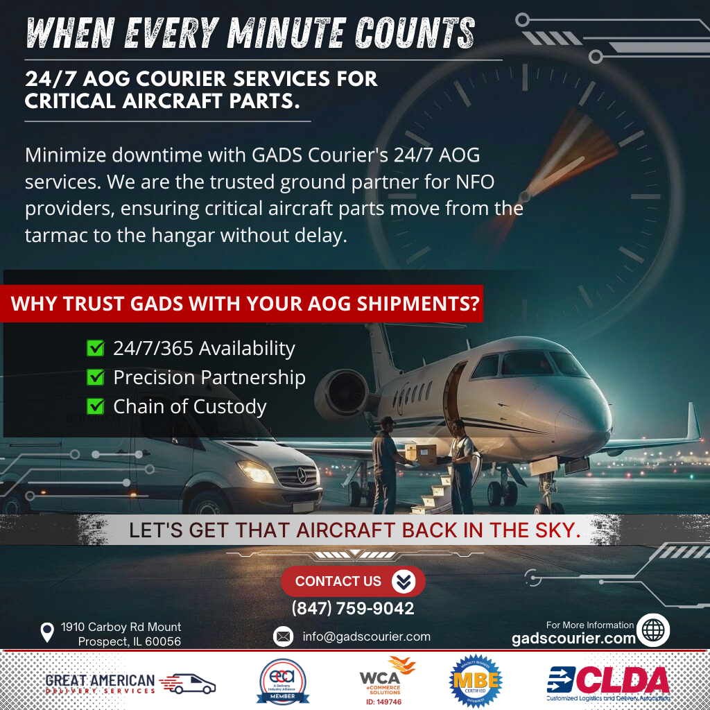 WHEN EVERY MINUTE COUNTS: 24/7 AOG Courier Services for Critical Aircraft Parts