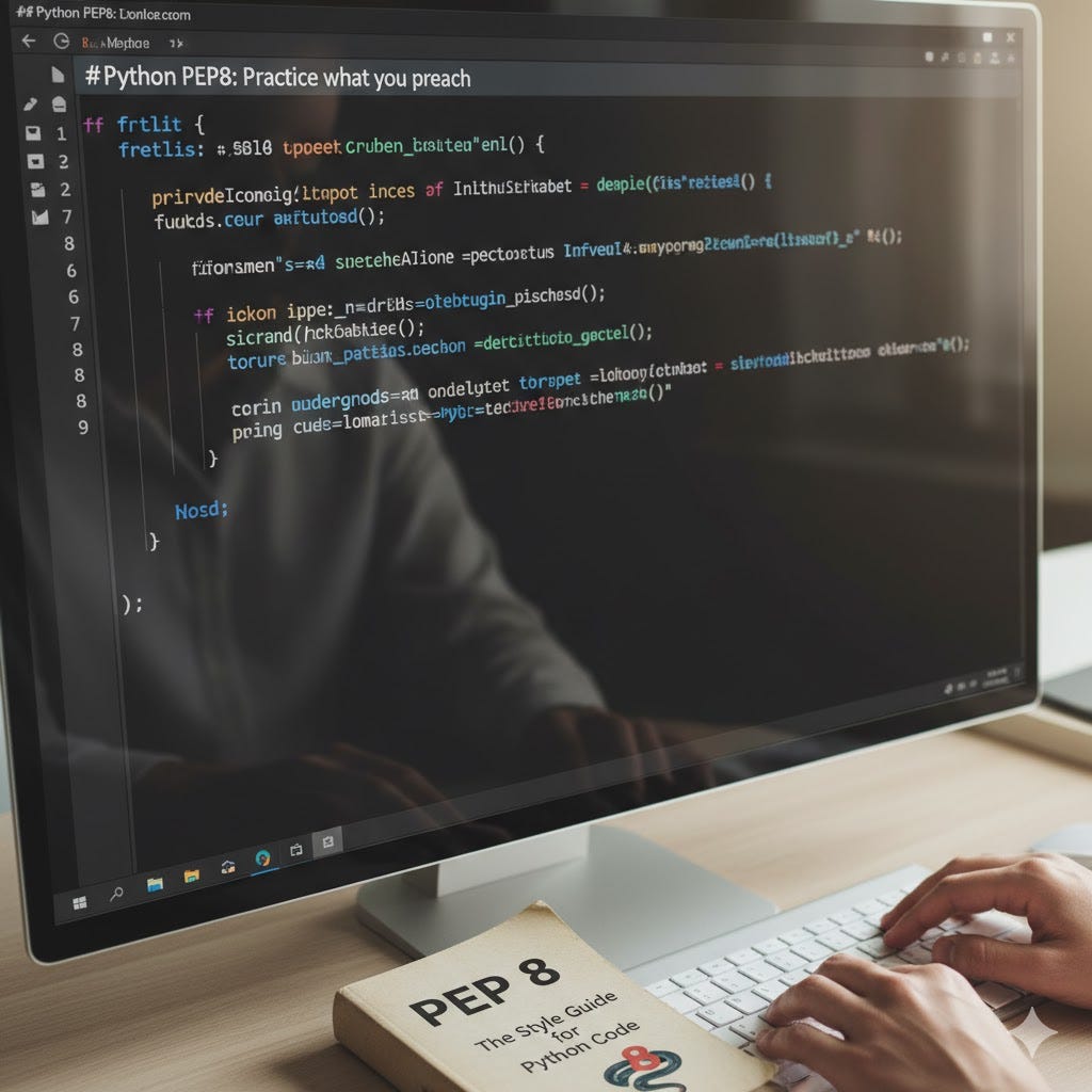 Python PEP8: Practice what you preach