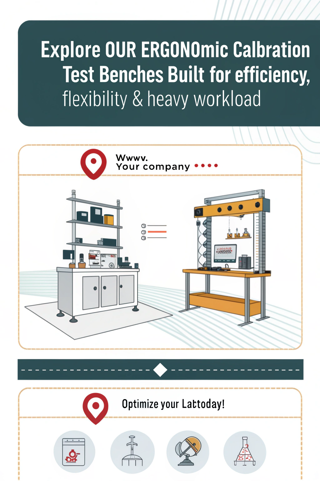 Customizable Calibration Test Benches for Diverse Needs