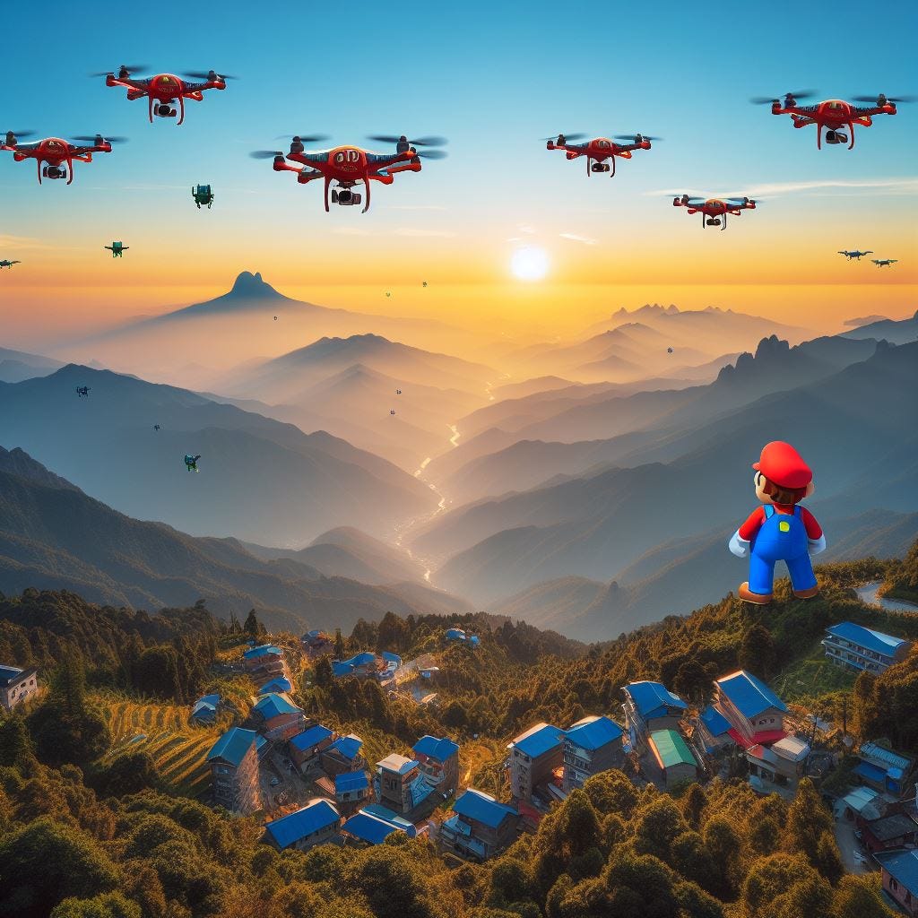 The Magic of Drones and the Super Mario Bros Drone Show, by Suri Freeman, Dec, 2023