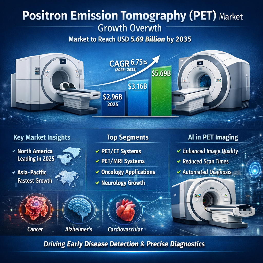 Positron Emission Tomography Market Size to Surge USD 5.69 Billion by 2035